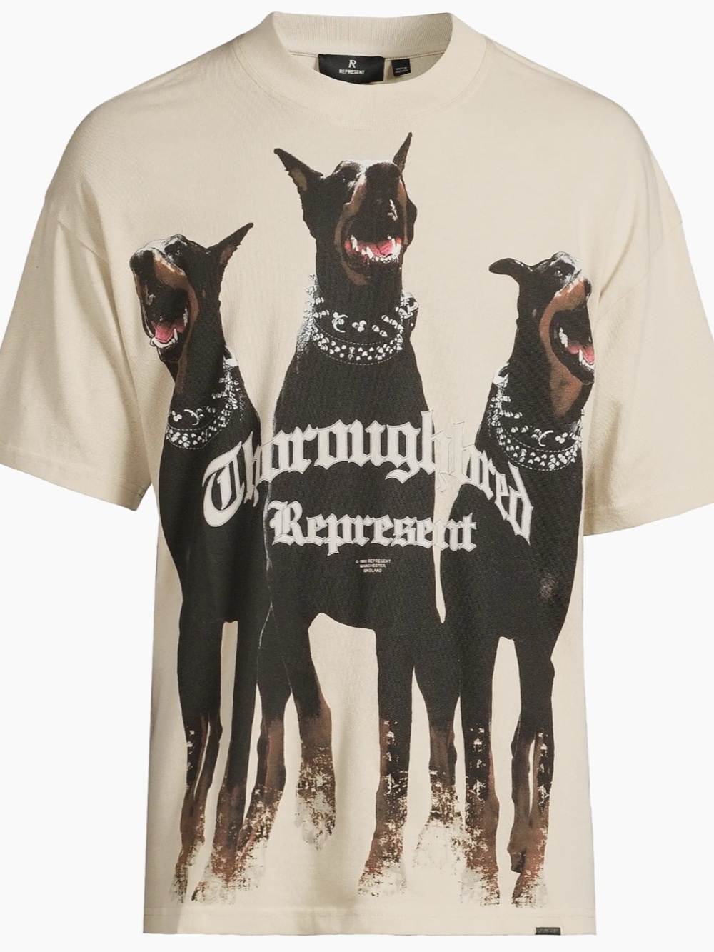 Represent Men’s Short Sleeve Graphic Tee in Cream